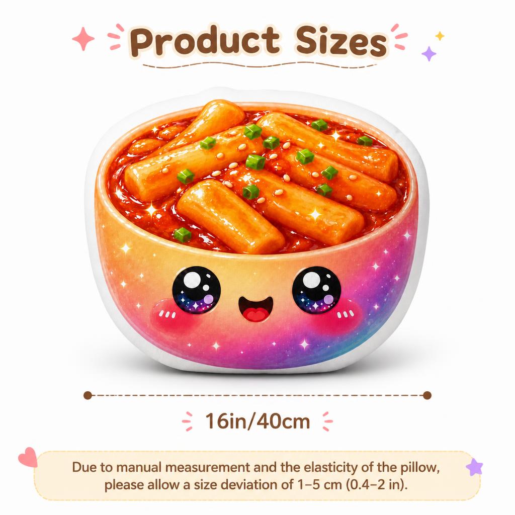 토크포끼 귀여운 한국 음식 매운 떡 플러시 베개 쿠션  - Tteokbokki Rice Cake 리뷰 및 가격